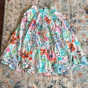 H&M Colorful Floral A-Line Skirt Size 4
